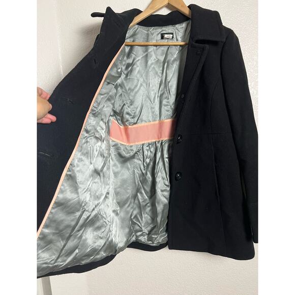 J.Crew Single-Breasted Black Wool Winter Pea Coat Size 8 - Picture 6 of 8